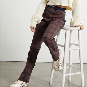 NWT WeWoreWhat Color Block Icon Jean in Cacao/French Navy